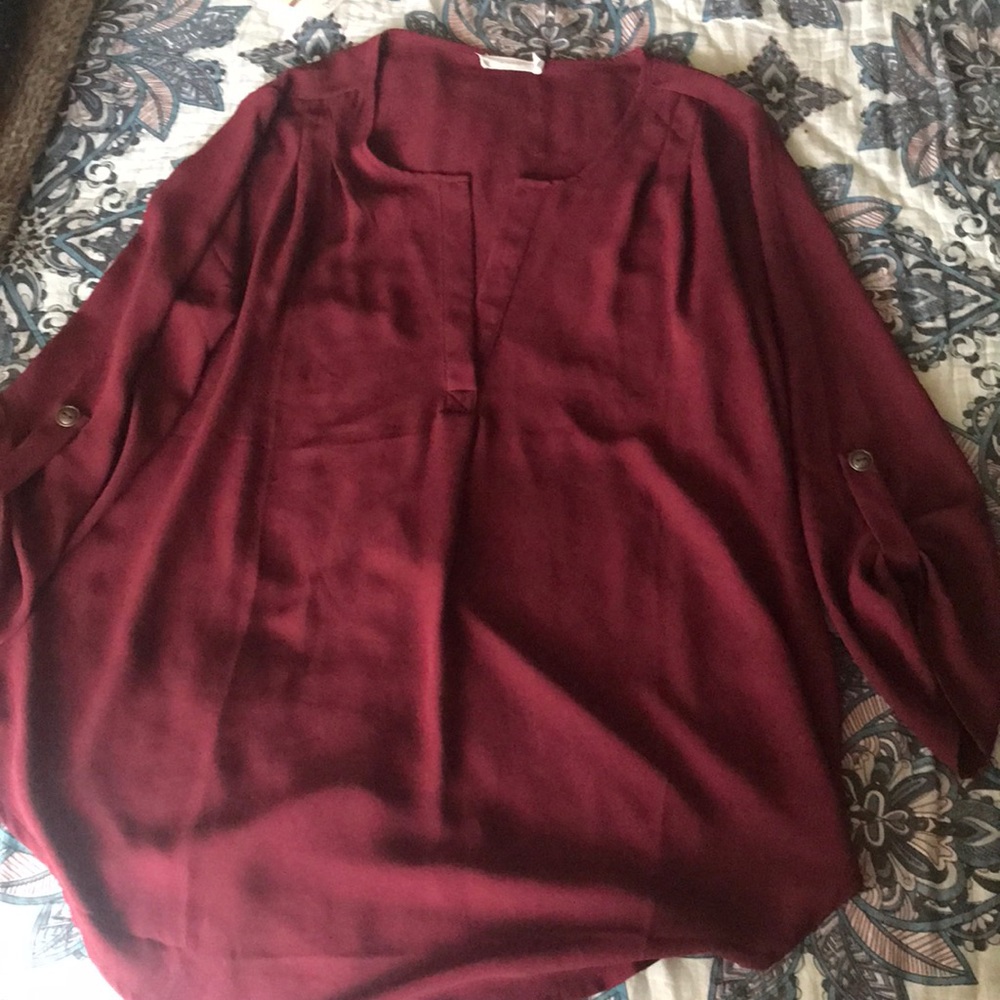 Maroon dress shirt